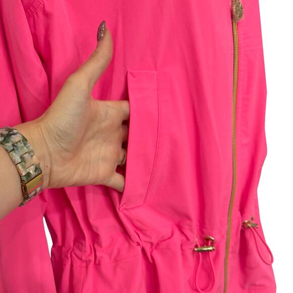 Lilly Pulitzer Luxletic Roxie Pink Islanna UPF 50+ Performance Jacket size S NEW - Picture 5 of 14